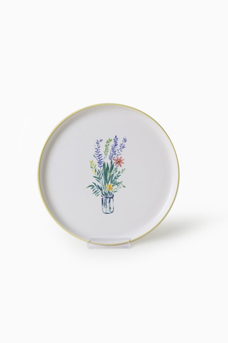 Hermia Juego de platos de gres cerámico, 6 piezas, 22 cm